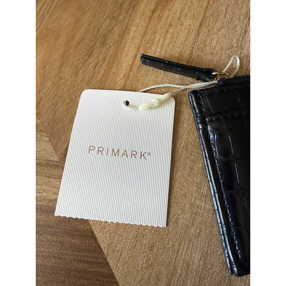 NWT Primark Black Faux Leather Croc Stamped Card Wallet - Picture 5 of 5